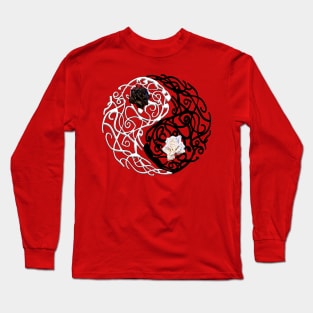 Yin and Yang Rose Long Sleeve T-Shirt